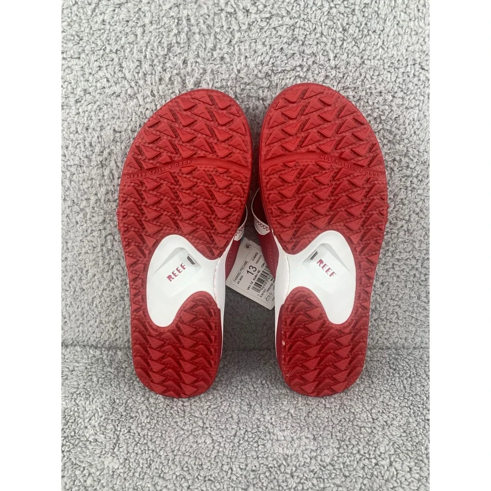 Reef Fanning Pregame Crimson White Flip Flops CJ6402 Men's Sz 13 NWT
